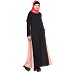 A-line abaya with Contrast side panels